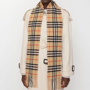 Burberry Narrow Check Cashmere Scarf